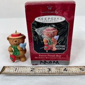 Vintage 1998 Hallmark Keepsake Ornament Forever Friends Bear Christmas Decor